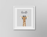 Animal Safari Nursery Prints