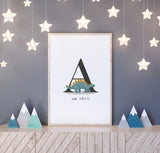Personalised Baby Dinosaur Print