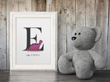 Personalised Baby Dinosaur Print