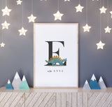Personalised Baby Dinosaur Print