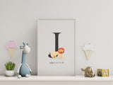 Personalised Baby Print Lion Print