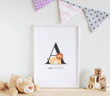 Personalised Baby Print Lion Print