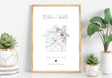 Personalised Home Print, First House, Housewarming Print