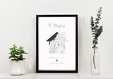 Personalised Home Print, First House, Housewarming Print