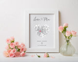 Personalised Engagement Gift Map Print