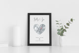 Personalised Engagement Gift Map Print
