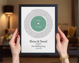 Song Lyric Print Record – Wedding Anniversary Photo Gift Print
