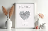 Personalised Engagement Gift Map Print