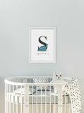 Personalised baby print Dinosaur