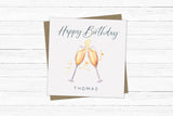 Happy Birthday Champagne Card