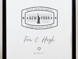 Personalised New York Map Print