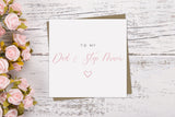 Dad & Step Mum Wedding Card