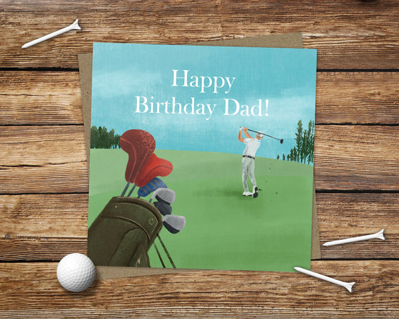 Happy Birthday Golf Card (Dad/Grandad/Generic)