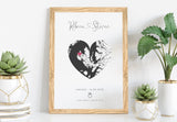 Personalised Engagement Gift Map Print